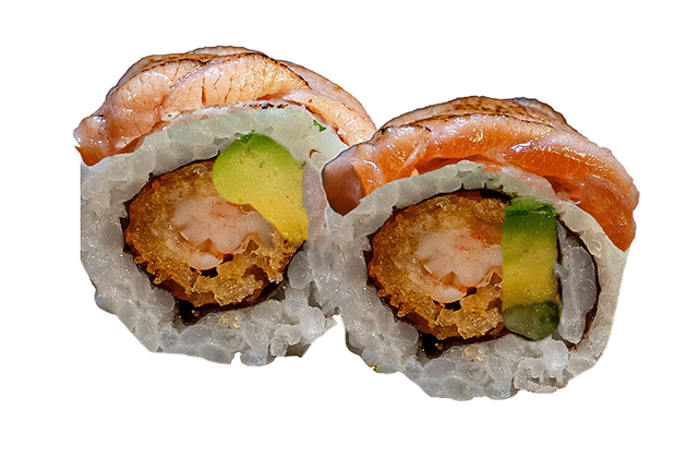 Uramaki California Salmão Braseado Topping